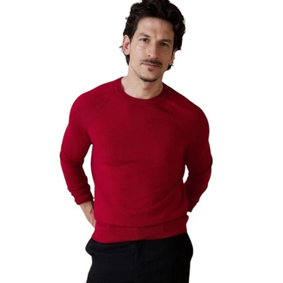 NWT Banana Republic Men's Franco Merino Sweater Size XL Crewneck Red  #733926 - Picture 1 of 14